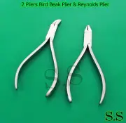 Set of 2 Pliers Bird Beak Plier & Reynolds Contouring Plier Orthodontic Instrum