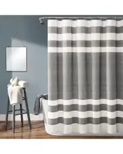 Lush Decor Fashion Cape Cod Stripe Yarn Dyed Cotton Shower Curtain