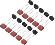 uxcell 10Set DIP Mounted Miniature Square Slow Blow Micro Fuse with Fuse Holder for Electronic Parts PCB LCD Repair, T-2.5A 2.5A 250V, Red