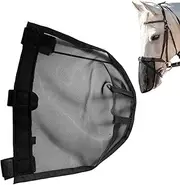 Fly Masque - Breathable Horse Nose Fly Cover | Large Face Shield with Comfort Control Protection for Farm Ride Pet Supplies Cow Equine