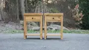Rustic Farmhouse-Style Bedside Cabinet With Drawer & Shelf