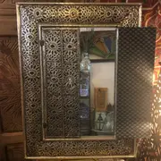 Fez Furniture & Homewares Sultan's Choice Mirror in Silver Cutwork