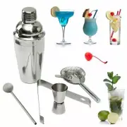 5Pcs 250ML Cocktail Shaker Mixer Drink Stainless Steel Bartender DIY Bar Tools
