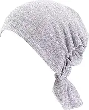 [Generic] Cotton Women's louvered Elastic Headscarf Cap with Elastic Band Headband, Chemotherapy Cap