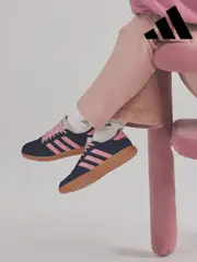 adidas Navy/Pink Breaknet Sleek Trainers (K96728) | $115