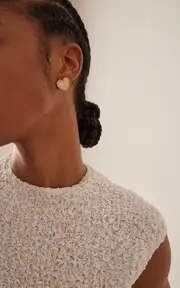 [Yvonne Leon] Glittered 9K Yellow Gold Diamond Earrings