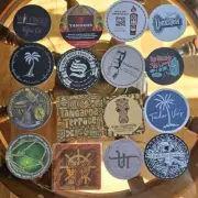 Tiki bar coasters Trader Sam's Undertow Trader Vic's Smuggler's Cove set Of 16