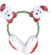 [CHILDWEET] Christmas Earmuffs Adorable Ear Warmers Winter Headwear One Size for Adults and Boys and Girls Holiday Party