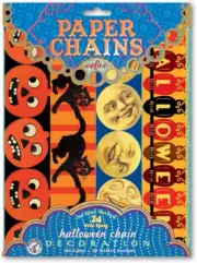 Eeboo: Halloween Paper Chain - 120 Links, Paper Chain When Completed Is 24 Feet