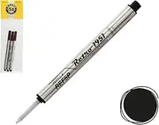 Retro 1951 Short Capless Rollerball Ink Refill, Black, 3-Pack (REF5P-B)