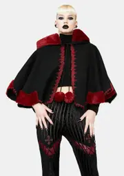[Devil Fashion] Black Red Short Cloak