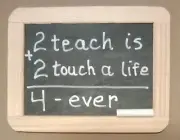 TEACHER GIFT, NEW, Chalkboard w/Inspirational Message, Wood Frame,7.563" x 5.75"