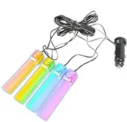 Yabauuop Car LED Atmosphere Lights - Car Mood Lighting 2 Colors | Night Light Decor 4 in 1 Car Interior Lamp Multicolor LED Lights for Automotive Interior Dashboard