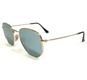 Ray-Ban Sunglasses RB3548-N 001/30 Gold Round Frames with Teal Mirrored Lenses