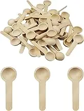 suaywo 50Pcs Small Wooden Spoons Mini Wooden Spoons Wooden Condiment Spoon Natural Wood Small Salt Spoon Wood Honey Teaspoon for Seasoning Sugar Coffee Jam Honey Ice Cream Spices 6.8 x 2.4 x 1cm