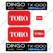 Toro Dingo TX-1000 Decal Kit Vertical Lift WIDE TRACK - 7 YEAR OUTDOOR 3M VINYL!