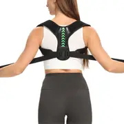 Unisex Adjustable Upper Shoulder Back Support Brace-Green