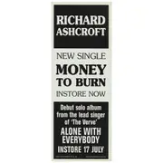 Richard Ashcroft - Money To Burn Promotional Vintage Daybill Poster Unframed