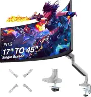 AVLT Single 17"-35" Monitor Arm Desk Mount fits One Flat/Curved/Ultrawide...