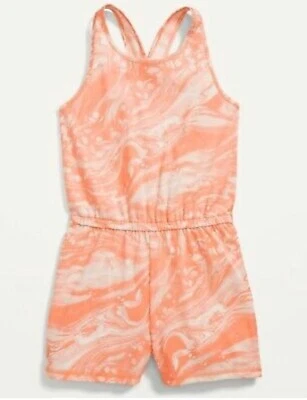 Old Navy Girls Size Small (6-7) Sleeveless Soft Knit Cross-back Romper .. $12