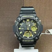 Casio AEQ-120W-9A Oversize Case Telememo Black Analog Digital Sports Men's Watch