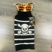 Party Dog Skull & Crossbones Sweater Size S Dog Clothing Halloween Costume