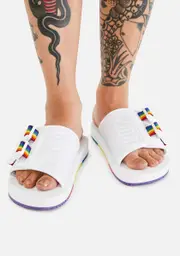 [PUMA] White Wilo Lux Nylon Slides