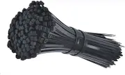 100pcs Cable Ties Zip Ties Nylon UV Stabilised Black Cable Tie 150mm x 2.5mm