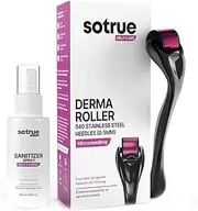 Sotrue Derma Roller For Hair Growth 0.5 mm With 540 Titanium Needlesrepairs Damaged Hair, Activates Hair Folliclesfor Hair Fall Hair Thickeningreduces Acne Scarssafe Effective To Use, 80 Grams