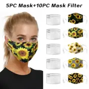 5PC Dustproof Windproof Foggy Haze PM2.5 Mask With Mask Gasket Face Mask Filter