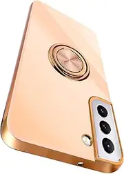 [ELEPIK] 6D-Stand Series for Samsung Galaxy S21 Plus Case with Ring Holder Kickstand, [Military Grade Drop Protection] Slim Phone Case, Pink