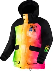 FXR Kicker Youth Snowmobile Jacket, black-multicolored, Size 36 Black Multicolored