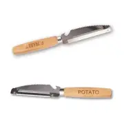 2pcs Peeler Stainless steel Ultra Sharp Fruit Apple Vegetable Potato Wood Handle
