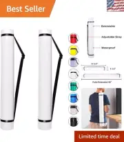 Safe Transport for Posters - 2 Pack White Expandable Document Tubes with Caps