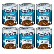 Progresso Light, Beef Pot Roast Soup, Gluten Free, 6 Cans, 18.5 oz Ready to Eat