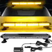 Amber Emergency Light Bar 26 Inch Rooftop Double Side Strobe Warning 54LED Light