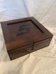 snap on tool wooden 4 in 1 board game set checkers chess backgammon tic tac toe