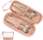 [Ruyeiig] Toiletry Bag for Travel, Clear Makeup Bags with Zipper, Travel Bag, Makeup Bags, Cosmetic Bag, Toiletry Bag Organiser, Makeup Storage Case for Outdoor Travel, pink, Siehe Beschreibung, See
