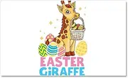 CafePress Cute Giraffee Easter Egg Basket Bo Car Magnet, 20"x 12" Magnetic Door Display
