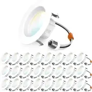 Lighting 24 Pack 4 Inch LED Can Lights Retrofit Recessed Lighting Selectable 270