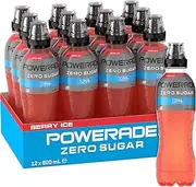 [POWERADE] Berry Ice Zero Sugar Sports Drink Multipack Sipper Cap Bottles 12 x 600mL