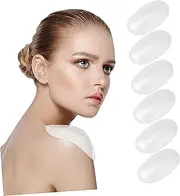 Healeved 3 Pairs Reusable Shoulder Pads Adhesive Silicone Support for Round Shoulders