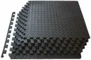 New MORGAN Tatami Jigsaw Interlocking Gym Floor Mats 1cm Black