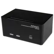 StarTech 2 Port Triple Monitor DVI USB KVM Switch with Audio & USB 2.0 Hub