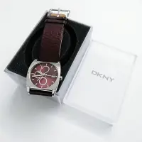 在飛比找蝦皮購物優惠-DKNY 不鏽鋼錶殼 皮製錶帶 NY-3426 5ATM/5