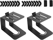 2X Tabletop Speaker Stands Metal Support Base Freestanding Heavy Duty Table Mount Holders Small Speaker Racks for Indoor