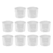 10 Liquid Measuring Mixing Cups Clear Graduated for Art