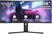 Kogan Infinity 34" Curved Ultrawide WQHD 180Hz 1ms Freesync USB-C Gaming Monitor (3440 x 1440) - KAMN34RQ18LA - 34 Inch