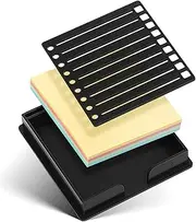 Operitacx Multi-Functional Memo Pad Holder Desktop Card Rack Business Card Stand Sticker Holder with Templates
