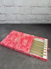 Christian Dior Toile de Jouy Bamboo Straw Set